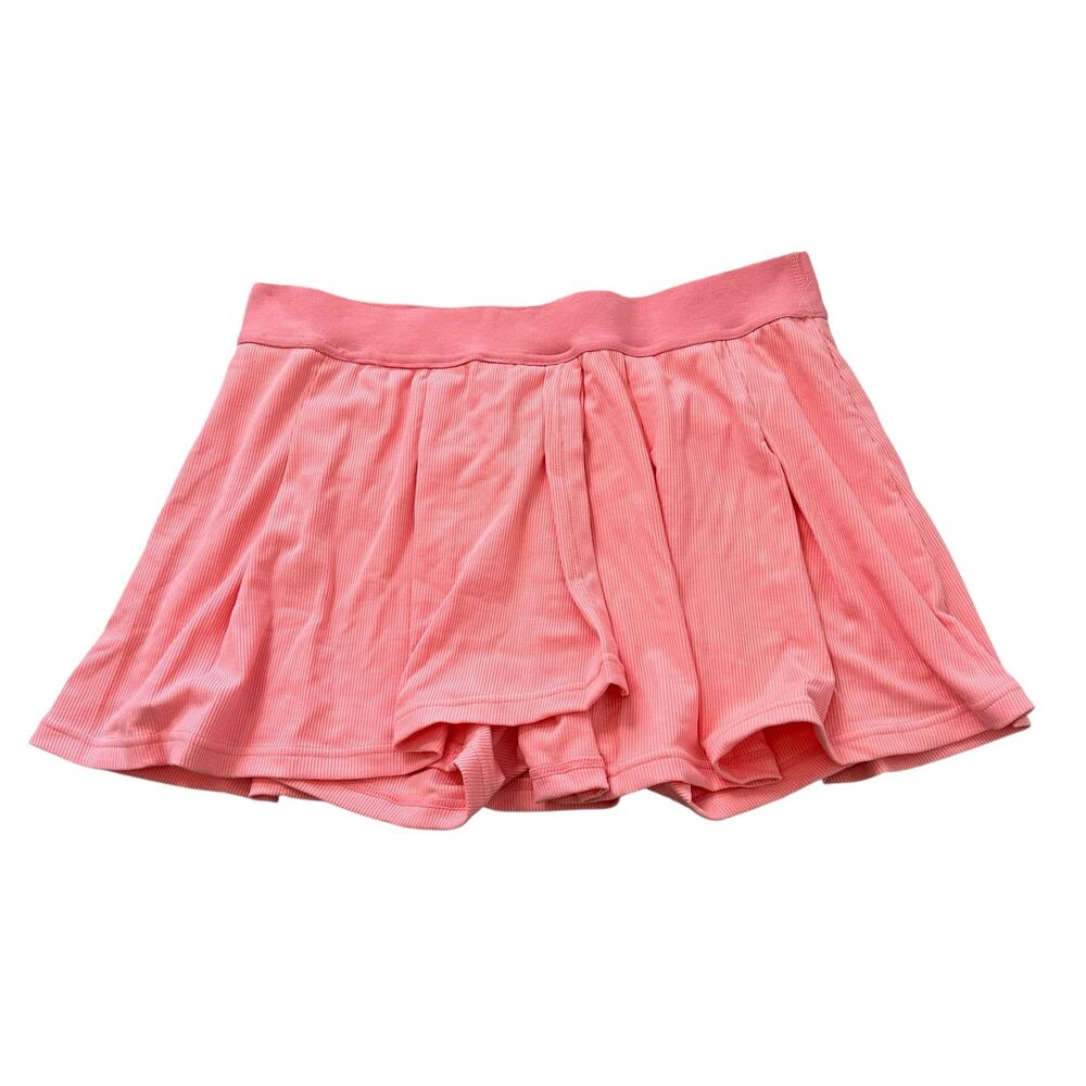 Gold Hinge bright pink ribbed mini tennis skirt size XXL NWT